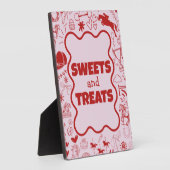 ピンクホースユニークガールジュエストリアン誕生日 フォトプラーク (側面)