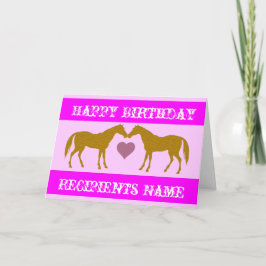 ピンクホース誕生日カード カード
