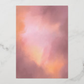 ピンクホームブルコズミックウォッシュブライダルシャワースパークル 箔招待状 (裏面)