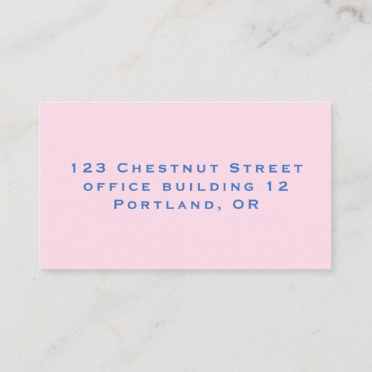 ピンクホーム気にと介護サービス 名刺 (裏面)