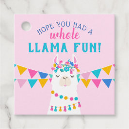 ピンクホールラマおもしろい誕生会 フェイバータグ