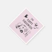 ピンクボお洒落ー&ボーズハローウィンパーティ スタンダードカクテルナプキン (角)