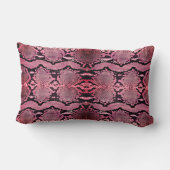 ピンクボア収縮エキゾチックなヘビ革 ランバークッション (裏面)