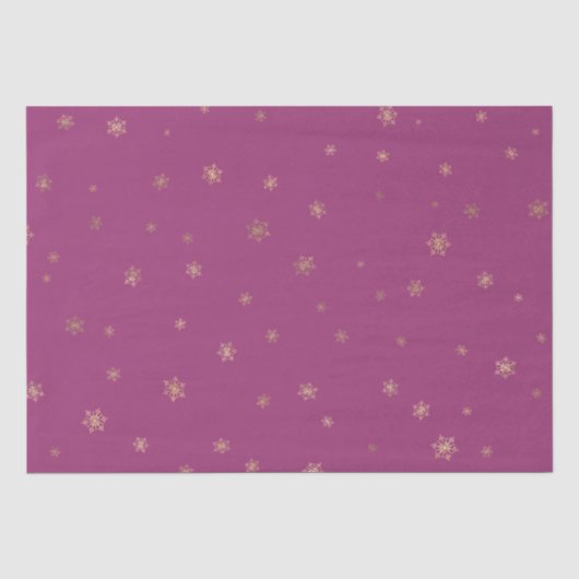 ピンクボイセンベリークリスマス金ゴールド雪片 薄葉紙 (正面)