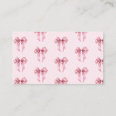 ピンクボウいくつ弓ベビーシャワーゲーム エンクロージャーカード (裏面)