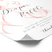 ピンクボウおむつラッフルテーブルサイン ポスター (角)