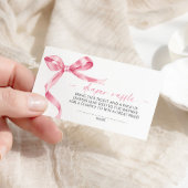 ピンクボウおむつラッフル エンクロージャーカード