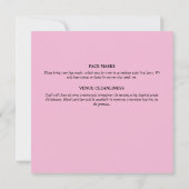 ピンクボウきらめくダイヤモンドブライダルシャワー 招待状 (裏面)