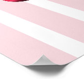 ピンクボウさくらんぼコケットエステストライプティックガーリー ポスター (角)