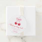 ピンクボウさくらんぼコケット誕生日 フェイバータグ (インサイチュ)