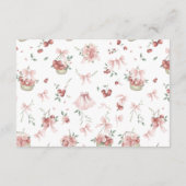 ピンクボウさくらんぼベビーシャワーおむつラッフル エンクロージャーカード (裏面)