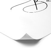 ピンクボウその女の子の赤ちゃんシャワーへようこそ ポスター (角)