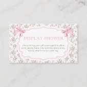 ピンクボウとフローラディスプレイシャワー エンクロージャーカード (正面)