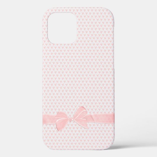 ピンクボウのハート模様 Case-Mate iPhoneケース (裏面)