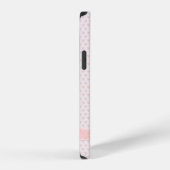 ピンクボウのハート模様 iPhoneケース (右側面)