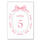 ピンクボウのリボンフレームテーブル番号 テーブルナンバー (裏面)