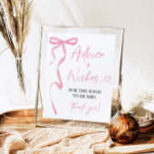 ピンクボウアドバイスとウィッシュブライダルシャワーゲーム ポスター