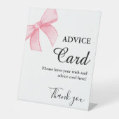 ピンクボウアドバイスブライダルシャワー標識 台座サイン (正面)