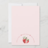 ピンクボウアーチベリースイートベビーシャワー 招待状 (裏面)