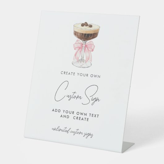 ピンクボウエスプレッソマルティーニカスタム 台座サイン (正面)