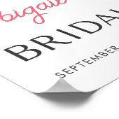 ピンクボウエスプレッソマルティーニブライダルシャワー- 16x20 ポスター (角)