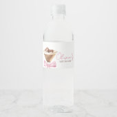 ピンクボウエスプレッソマルティーニベイビーシャワー ペットボトルラベル (正面)