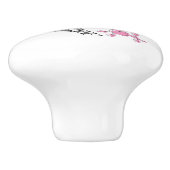 ピンクボウエッフェルタワーパリフランスプードルシック セラミックノブ (側面)