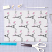 ピンクボウエッフェルタワーパリフランスプードルシック 薄葉紙 (クラフト)