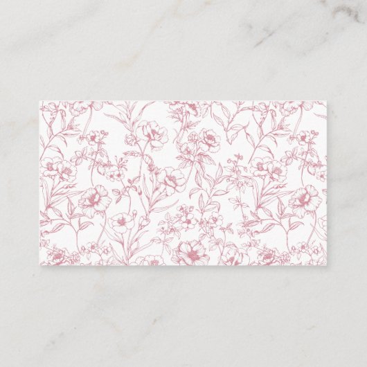 ピンクボウエレガントガール赤ちゃんシャワーブックリクエスト エンクロージャーカード (裏面)