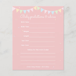 ピンクボウエレガントガール赤ちゃんシャワー推理ゲーム