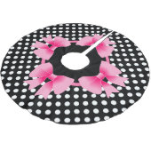 ピンクボウエレガントクリスマス ブラッシュドポリエステルツリースカート (アングル)