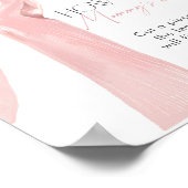 ピンクボウエレガントコケットどのように大きいママの腹 ポスター (角)