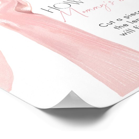 ピンクボウエレガントコケットどのように大きいママの腹 ポスター (角)