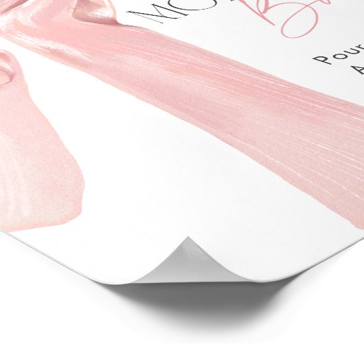 ピンクボウエレガントコケットモマオサバー ポスター (角)