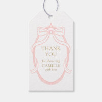 ピンクボウエレガントサンキューガールベビーシャワー