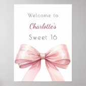 ピンクボウエレガントスウィート16へようこそ ポスター (正面)