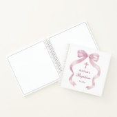 ピンクボウエレガントバプティスゲストブック ノートブック (内部)