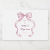 ピンクボウエレガントバプテスマ スパークリングワインラベル (シングルラベル)