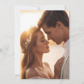 ピンクボウエレガントフォトブライダルシャワーパーティー 招待状 (裏面)