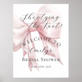 ピンクボウエレガントブライダルシャワーへようこそ ポスター