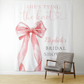 ピンクボウエレガントブライダルシャワー写真の背景 タペストリー (インサイチュ)