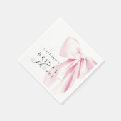 ピンクボウエレガントブライダルシャワー スタンダードカクテルナプキン (角)