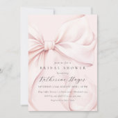 ピンクボウエレガントブライダルシャワー 招待状 (正面)