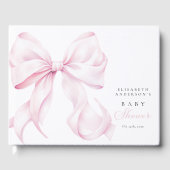ピンクボウエレガントベイビーシャワー ゲストブック (正面)