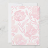 ピンクボウエレガントベイビーシャワー 招待状 (裏面)