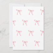 ピンクボウエレガントベイビーシャワー 招待状 (裏面)