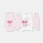 ピンクボウエレガントベビーシャワー フェイバーボックス (折り畳みなし)