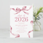 ピンクボウエレガント卒業式パーティー 招待状 (スタンド正面)