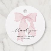 ピンクボウエレガント誕生日 フェイバータグ (正面)