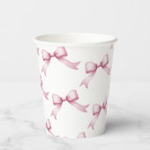 ピンクボウエレガント誕生日 紙コップ (裏面)